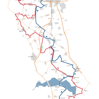 Brno - Mikulov - Brno: mapa závodu 2022